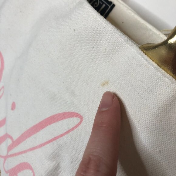 WEDDING Bride “Bride To Be” Cream Gold Foil & Baby Pink Canvas Tote Bag Purse - Picture 8 of 9